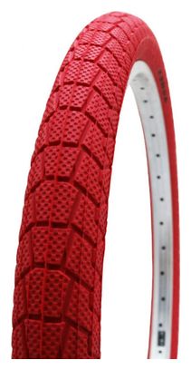 Pneu bmx 20 x 1.95 kenda slick rouge tr (50-406)