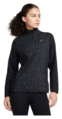 Camiseta Nike Dri-Fit <strong>Swift Element 1/2 Zip</strong> Negra Mujer
