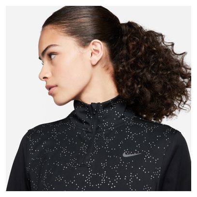 Camiseta Nike Dri-Fit <strong>Swift Element 1/2 Zip</strong> Negra Mujer