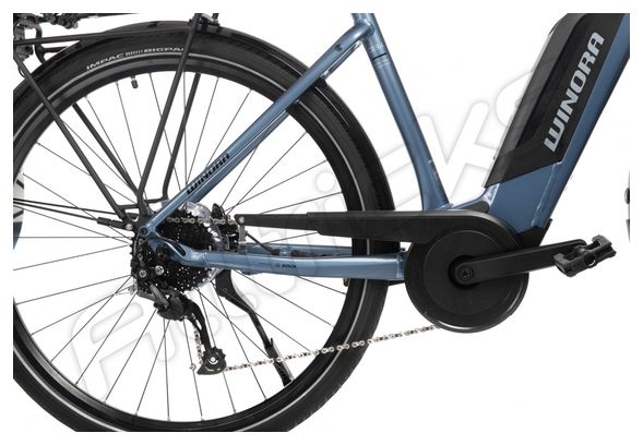 Bicicleta híbrida Winora Confort 9.4 400Wh Shimano Altus 9v Blue 2021