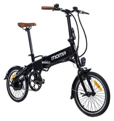 Moma Bikes Bicicleta Electrica, Plegable, Urbana E-16 TEEN, Aluminio, Bat. Ion Litio 36V 9Ah