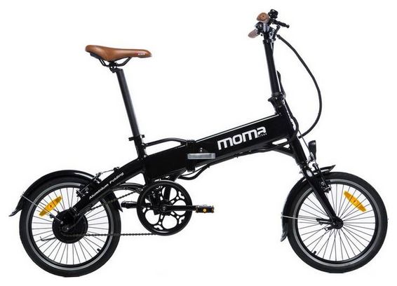 Moma Bikes Bicicleta Electrica, Plegable, Urbana E-16 TEEN, Aluminio, Bat. Ion Litio 36V 9Ah