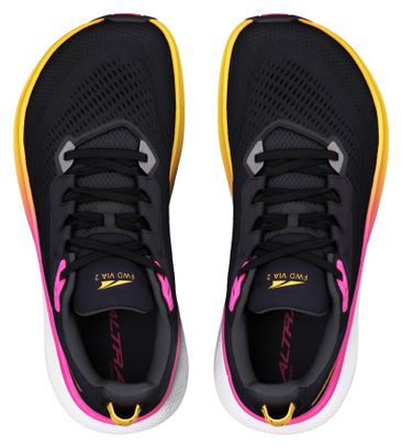 Altra FWD Via 2 Running Shoes, Black/Pink/Orange, Women's