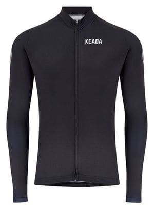 Maillot de cyclisme homme essentiel à manches longues - Noir