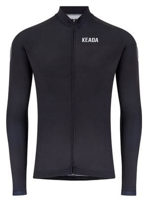 Maillot de cyclisme homme essentiel à manches longues - Noir