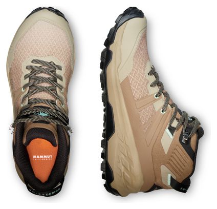 Dames Mammut Sertig II Mid Gore-Tex Beige/Bruin Wandelschoenen