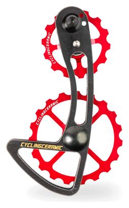 CyclingCeramic Oversized Derailleur Cage 14/19T for Shimano 105 R7000 11S Derailleur Red