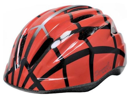 Casque de vélo pour enfant - Spider Rouge Noir - Casque enfant