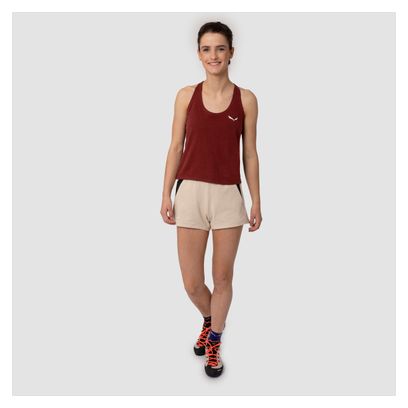 Débardeur Femme Salewa Lavaredo Hemp Rouge
