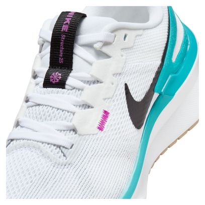 Chaussures de Running Femme Nike Air Zoom Structure 25 Blanc Bleu