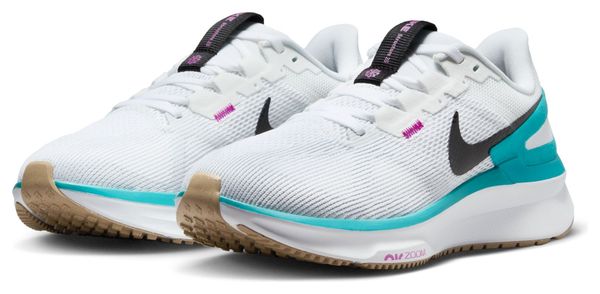 Chaussures de Running Femme Nike Air Zoom Structure 25 Blanc Bleu