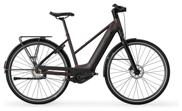 Bicicleta Eléctrica de Ciudad Btwin LD 920 E Cuadro Bajo Motor Automático Owuru 702Wh 700mm Negra 2023