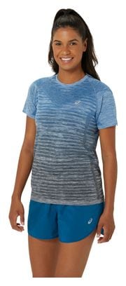 Maillot manches courtes Asics Seamless Bleu/Gris Femme