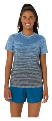 Asics Seamless Jersey met korte mouwen Blauw/Grijs Dames