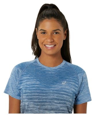 Asics Seamless Jersey met korte mouwen Blauw/Grijs Dames