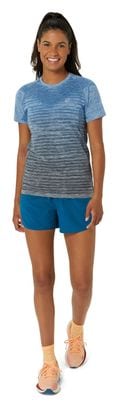 Maillot manches courtes Asics Seamless Bleu/Gris Femme