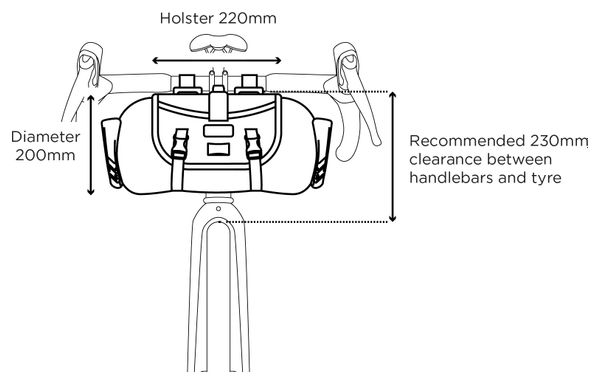 Restrap Holster Stuurtas 14L Stuurtas Zwart
