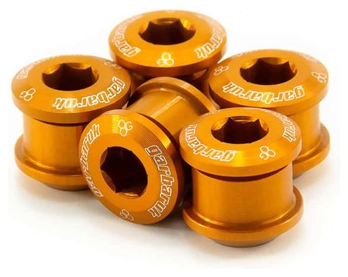 Juego de 5 tornillos para placa Garbaruk M8 x 0,75 naranja
