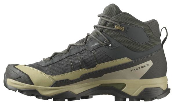 Chaussures de Randonnée Salomon X Ultra 5 Mid GTX Gris/Kaki Homme
