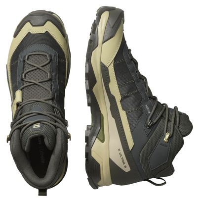 Chaussures de Randonnée Salomon X Ultra 5 Mid GTX Gris/Kaki Homme