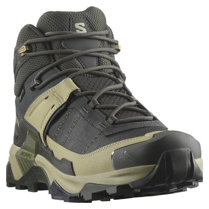 Chaussures de Randonnée Salomon X Ultra 5 Mid GTX Gris/Kaki Homme