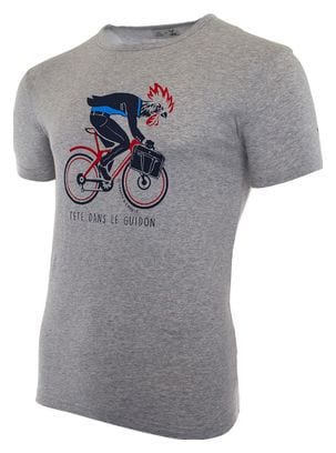 T-Shirt Manches Courtes LeBram X Sport d'Epoque T Tête dans le guidon Gris