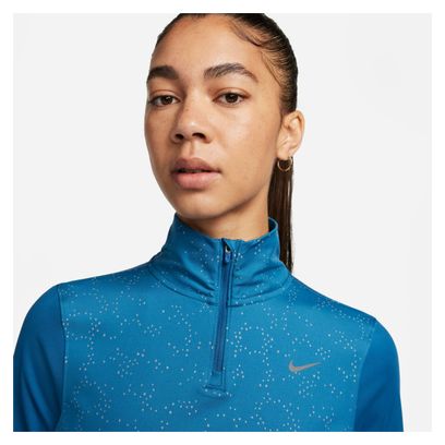 Women's Nike Dri-Fit Swift Element Blue 1/2 Zip Top
