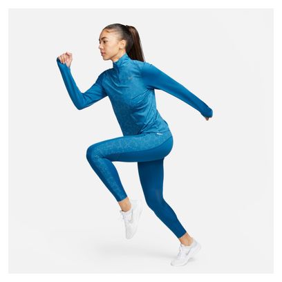 Haut 1/2 Zip Femme Nike Dri-Fit Swift Element Bleu