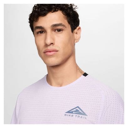 Maillot manches courtes Nike Trail Solar Chase Mauve Homme