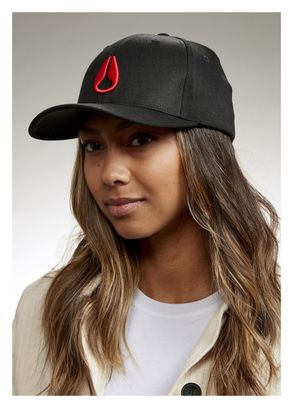 Gorra Nixon Deep Down FF Athletic Fit Unisex Negra/Roja