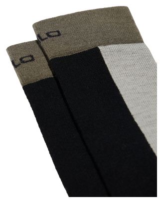 Chaussettes de Randonnée Odlo Performance Wool Noir/Gris Clair