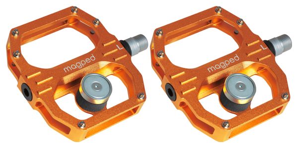 Par de pedales magnéticos Magped Sport 2 150N naranja