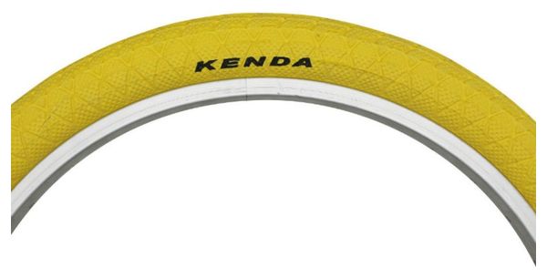 Pneu bmx 20 x 1.95 kenda slick jaune tr (50-406)