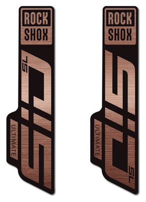 RockShox Sid Ultimate 27.5" and 29" Stickers Kit Glossy Black / Matte Copper