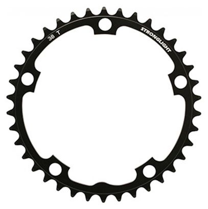 PLATEAU ROUTE 5BRA D.130 STRONGLIGHT DURAL 38DTS INTERIEUR NOIR TYPE SHIMANO 8-9V.