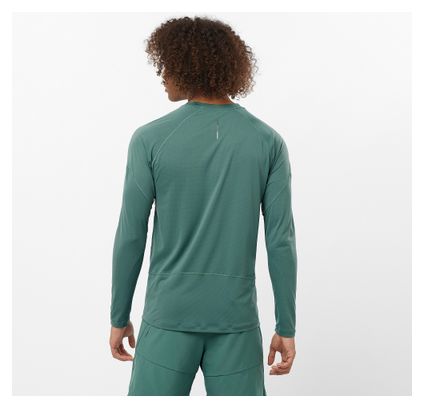 Salomon Cross Run Long Sleeve Jersey Green