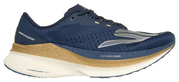 Skechers Aero Razor Running Shoes, Blue/Gold, Women's