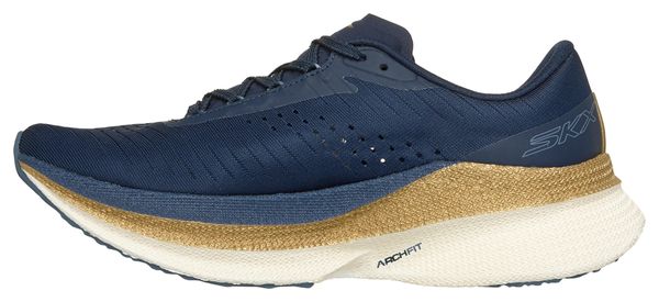 Skechers Aero Razor Running Shoes, Blue/Gold, Women's