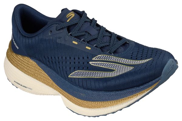 Skechers Aero Razor Running Shoes, Blue/Gold, Women's
