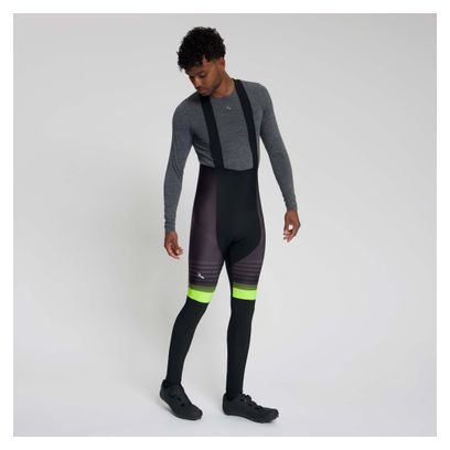 Cuissard Long à Bretelles avec Chamois Vélo Rogelli Stryde Homme Noir/Jaune Fluo