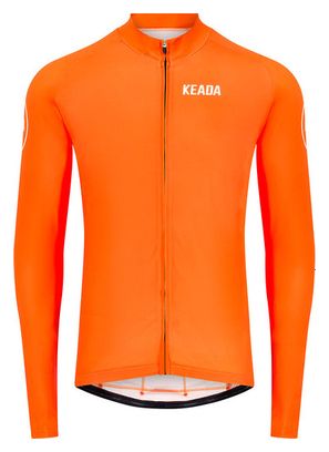 Maillot de cyclisme femme essentiel à manches longues - Orange