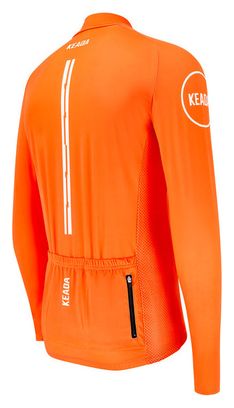 Maillot de cyclisme femme essentiel à manches longues - Orange