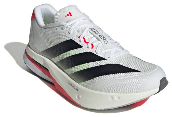 Chaussures Running adidas Adizero Boston 13 Blanc/Rouge Homme