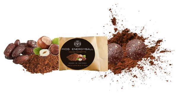 Encas Protéiné MOS EnergyBall Récupération Cacao / Noisette 34g