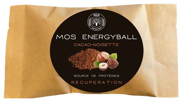 Encas Protéiné MOS EnergyBall Récupération Cacao / Noisette 34g