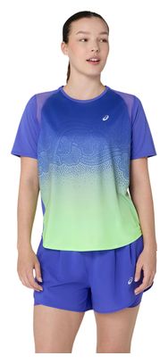 Maglia a maniche corte Asics Road Fade viola/verde da donna