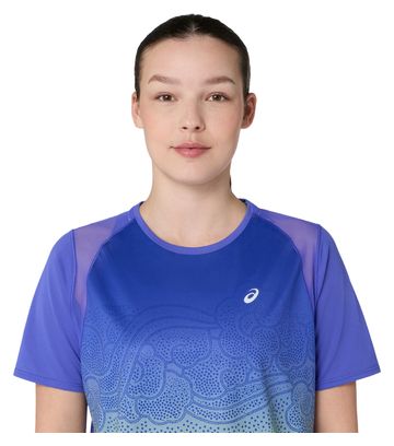 Maglia a maniche corte Asics Road Fade viola/verde da donna