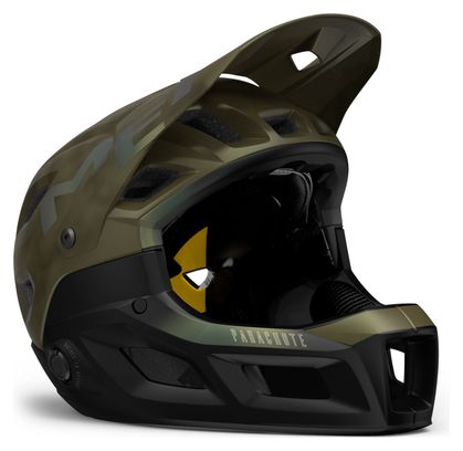 Casque avec Mentonnière Amovible MET Parachute MCR Mips Vert Mat