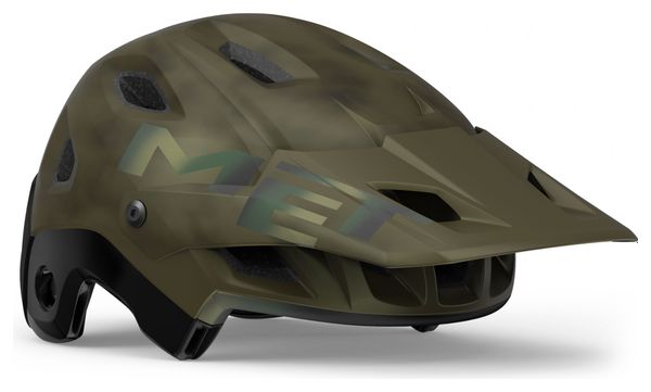 Casco MET Parachute MCR Mips con mentonera extraíble verde mate