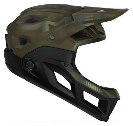 Casco MET Parachute MCR Mips con mentonera extraíble verde mate